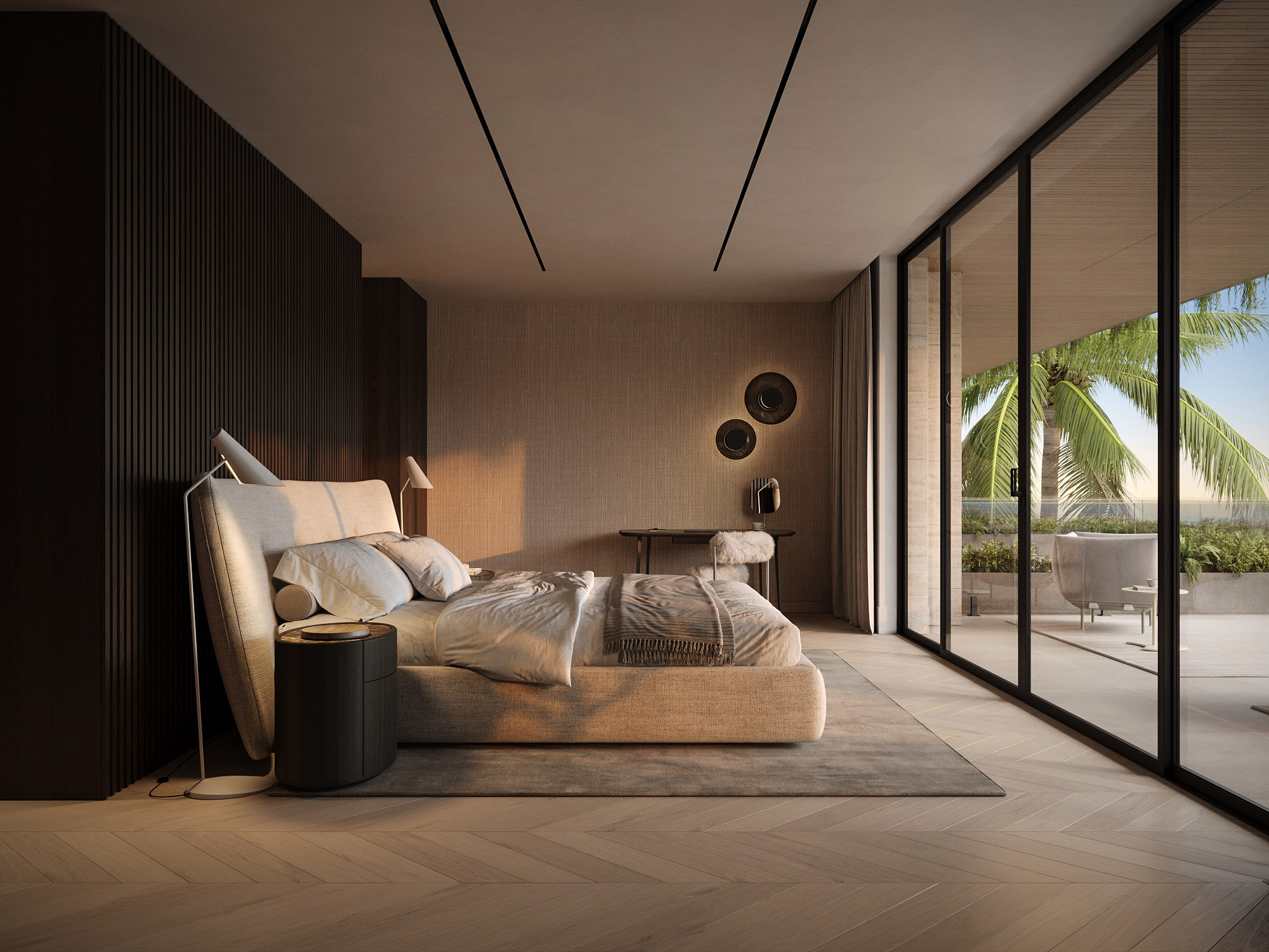16 The Sky Marbella Villas – Master Bedroom Sunset